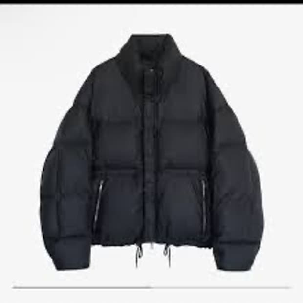 폴리테루4 벨크로 패딩  블랙