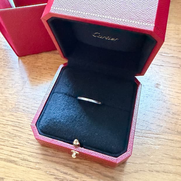 [58] 까르띠에 1895 웨딩밴드 플래티늄