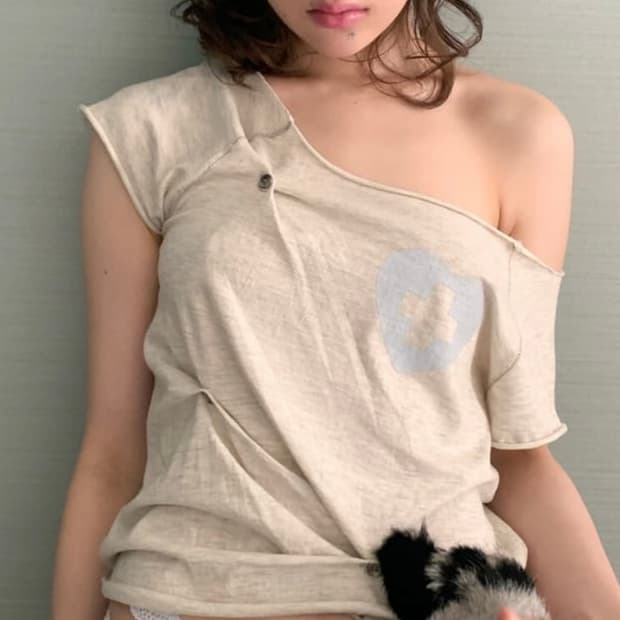 샵페어리 버튼 업 티셔츠 오트밀