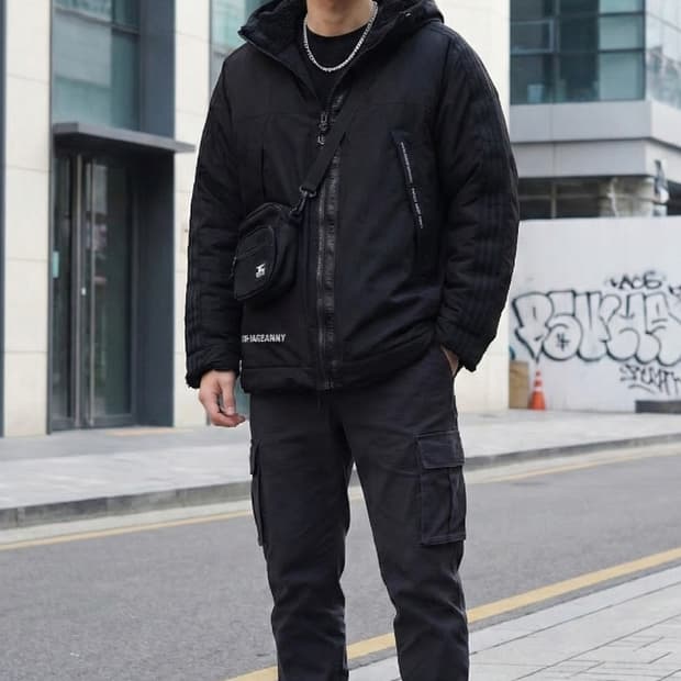 라이프워크 리버시블 쉐르파 버블링 후리스 후드자켓_L