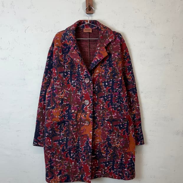 미쏘니 90s 빈티지 글리터 니트 코트