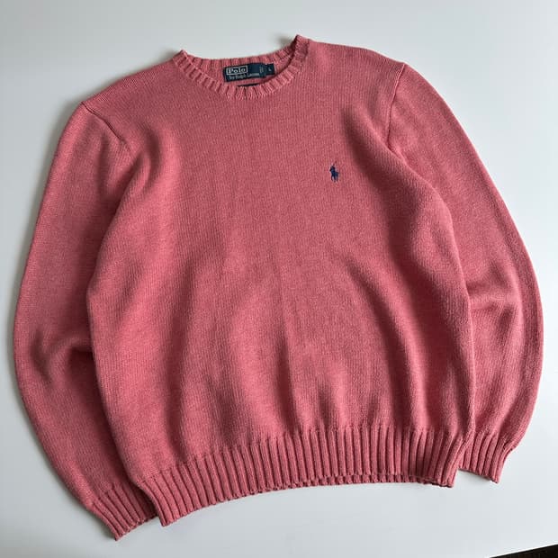 Polo 폴로 랄프로렌 피그먼트 핑크 라운드 니트