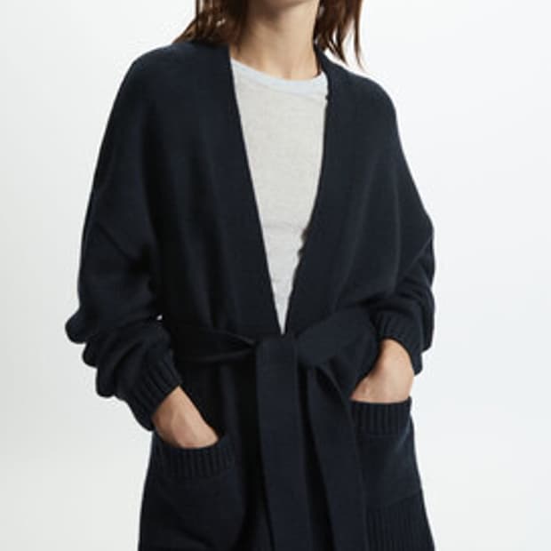 코스 캐시미어 벨트 가디건