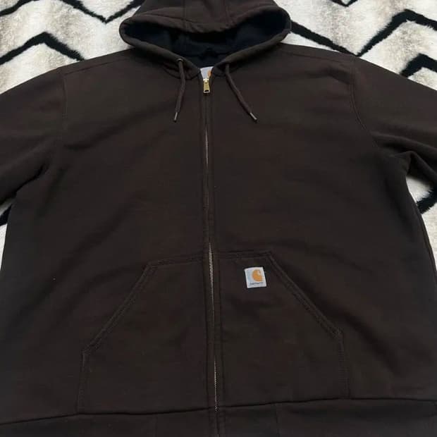 (XL) 칼하트 레인디펜더 후드집업 짙은 브라운