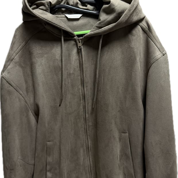 S) ZARA 자라 스웨이드 후드 집업 자켓 다크 브라운