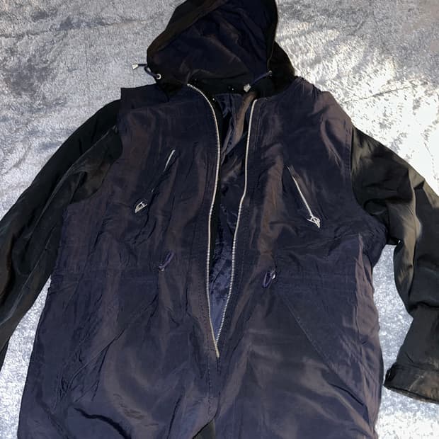 빈티지 베스트 후드 자켓