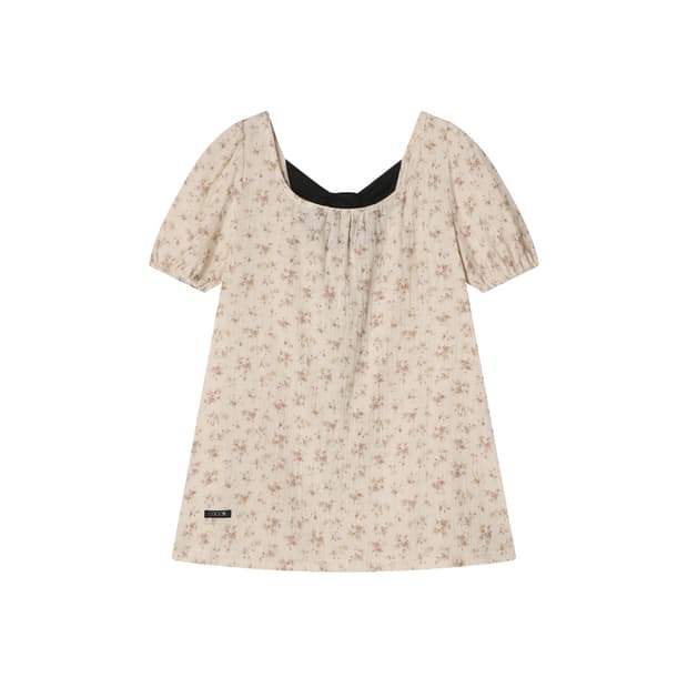 콜로신스 BLACK TIE BLOUSE VINTAGE FLOWER