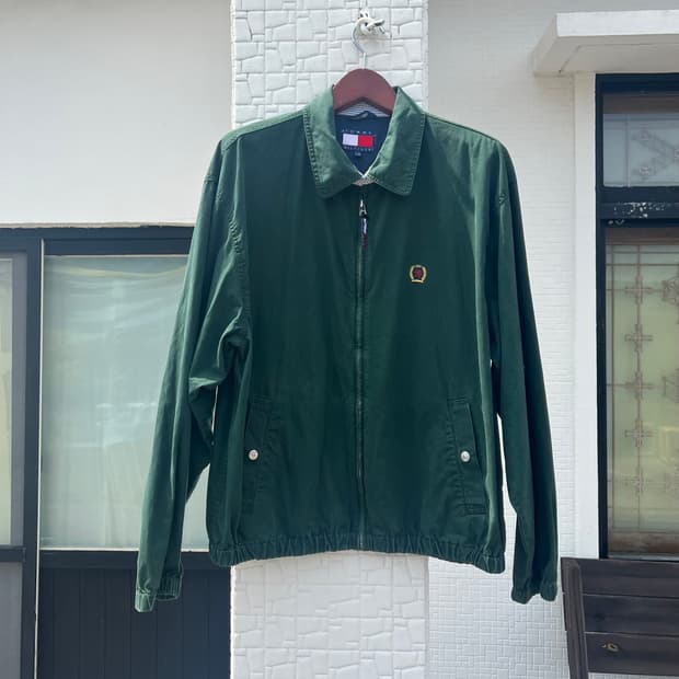 90s 타미힐피거 스윙톱 블루종 자켓 L