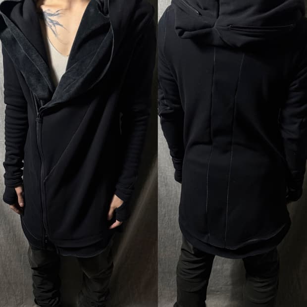 AF artefact Long Hooded Zip-Up 