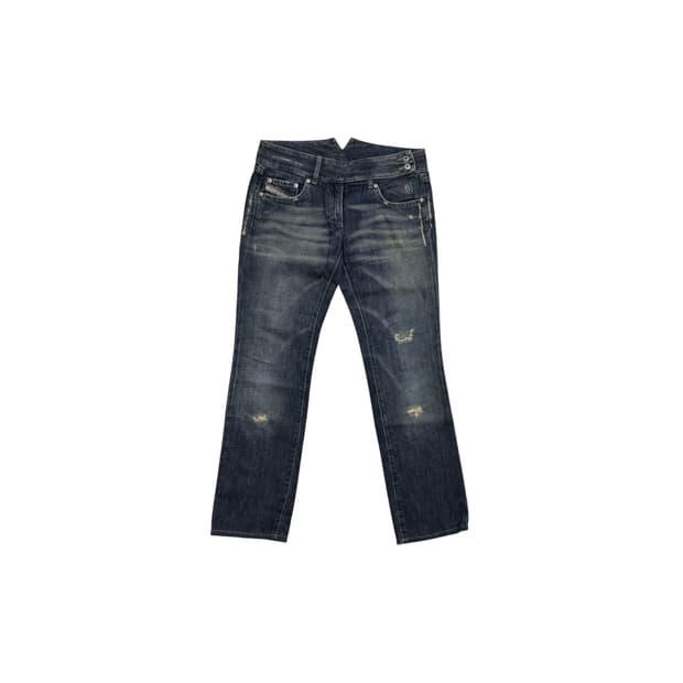 00s 디젤 로우라이즈 V컷 데님 팬츠