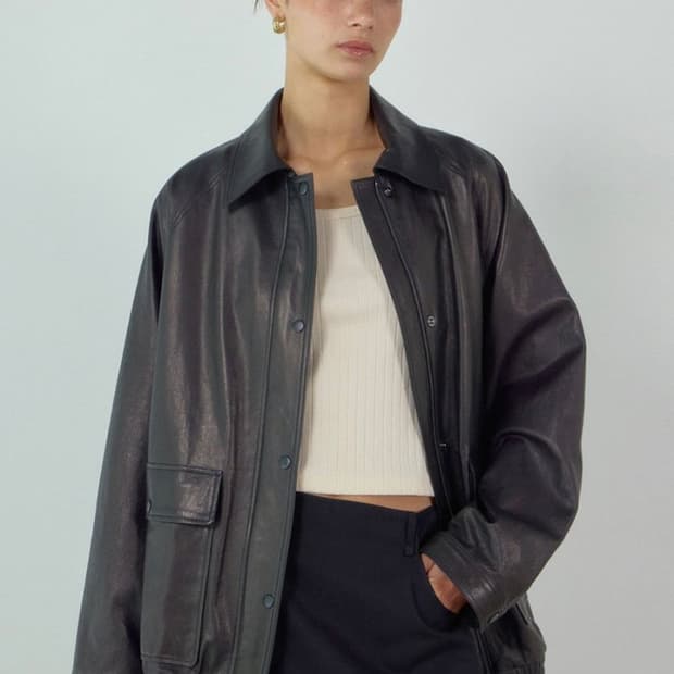 새상품)UGST 어그스트 빈티지 램스킨 레더자켓