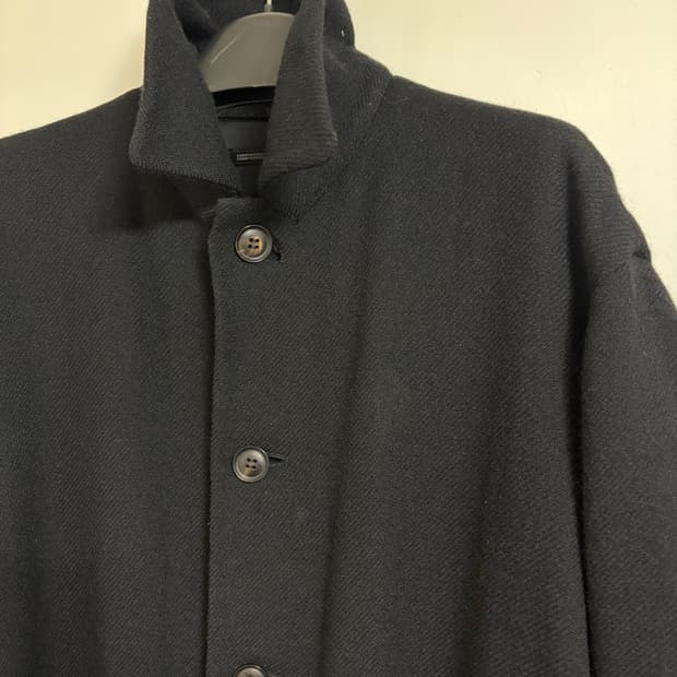 Y’s Yohji Yamamoto 울100% 블랙롱코트