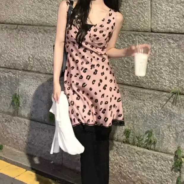 루루서울 달마시안 원피스 핑크 드레스 호피
