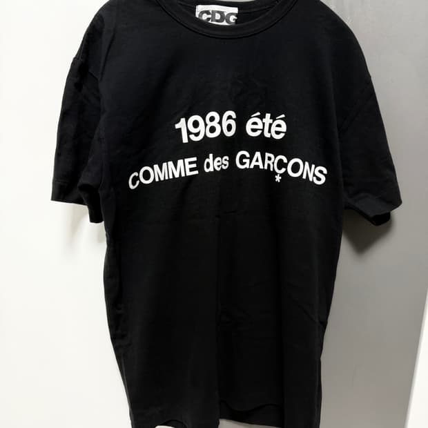 CDG 꼼데가르송 블랙 1986 반팔 티셔츠 XL