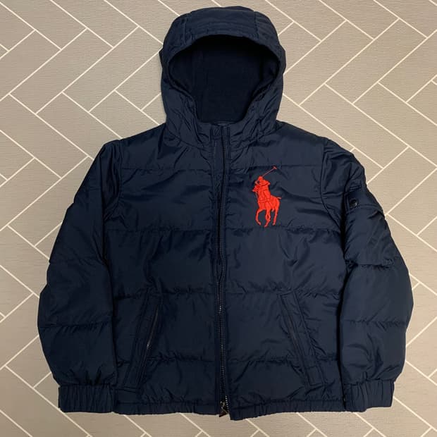 폴로 빅포니 패딩 네이비