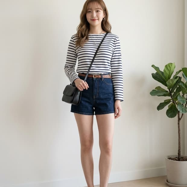 세인트제임스 보트넥 스트라이프 긴팔 티셔츠