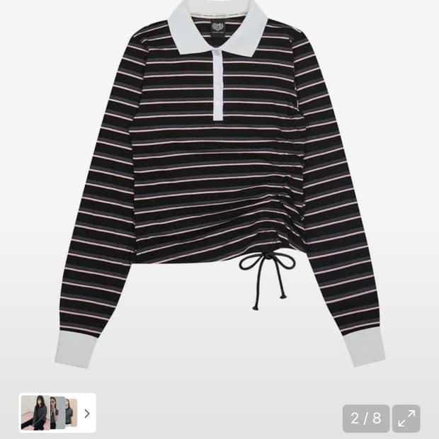 러브이즈트루 IM STRING RUGBY TEE(BLACK)