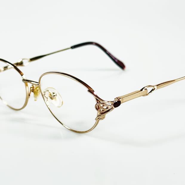 90s 일본제 MATSUDA 골드 오벌 메탈 프레임 빈티지 안경