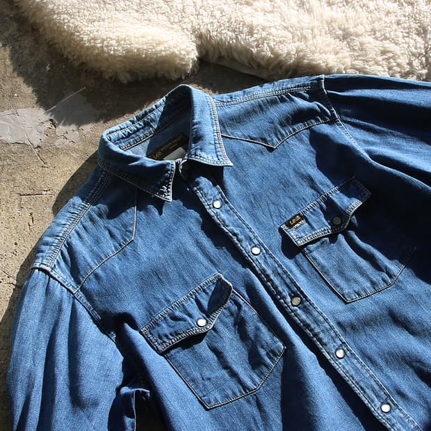 (착용컷) Lee x EDWIN 웨스턴 데님 셔츠 (남성용 100)