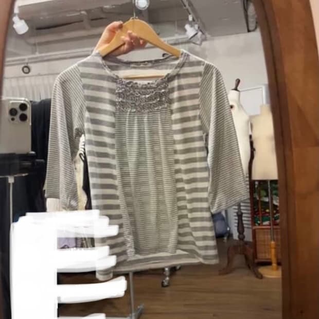 빈티지 스트라이프 상의