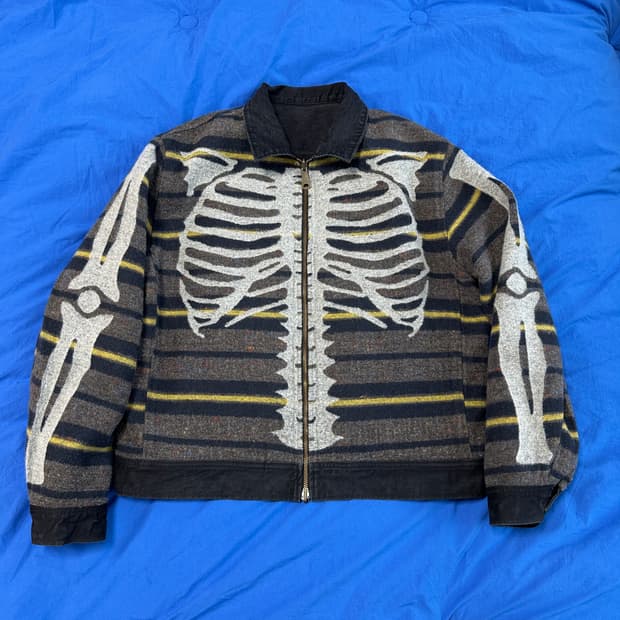 캐피탈 데님 본 리버시블 집업 자켓 (2)