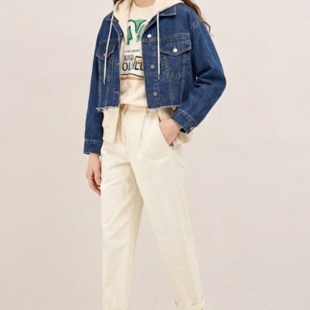 (새상품)쥬시쥬디 크롭 데님자켓 55~66사이즈