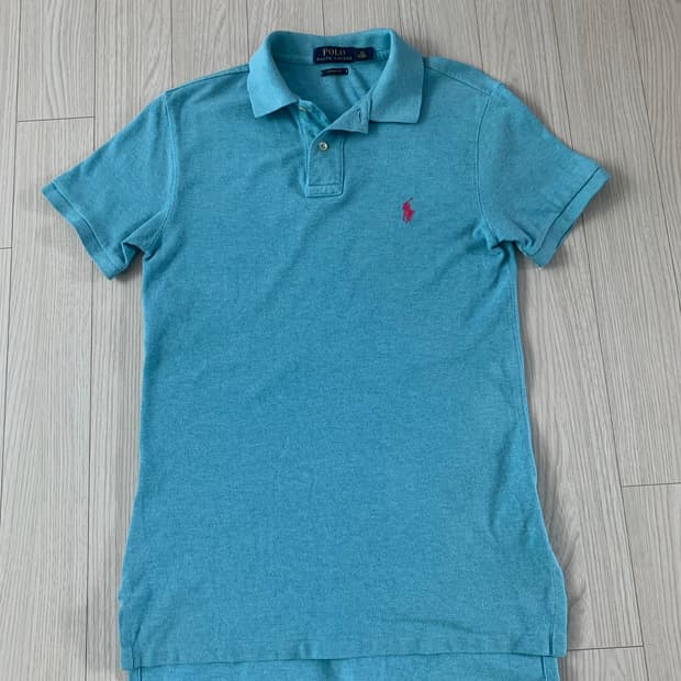 폴로 랄프로렌 하늘색 반팔 폴로셔츠
