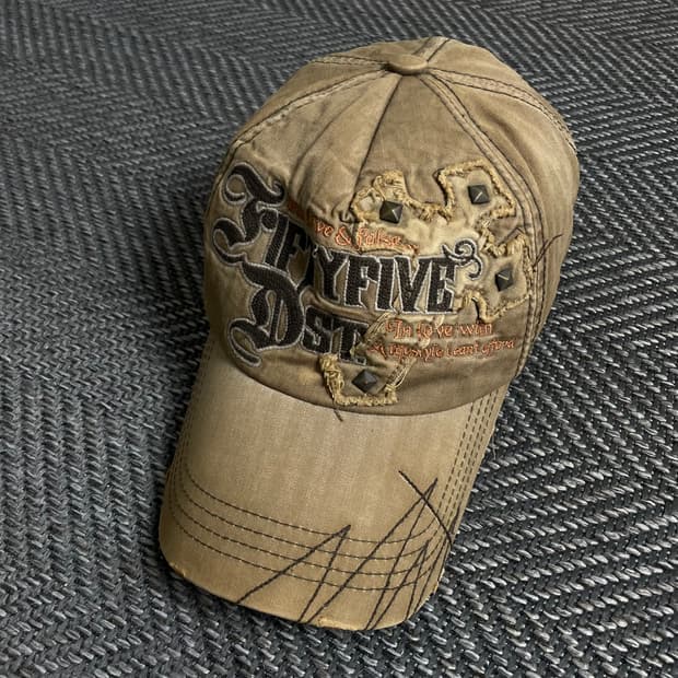 USA berkeley y2k 패치워크 볼캡 브라운y 4852