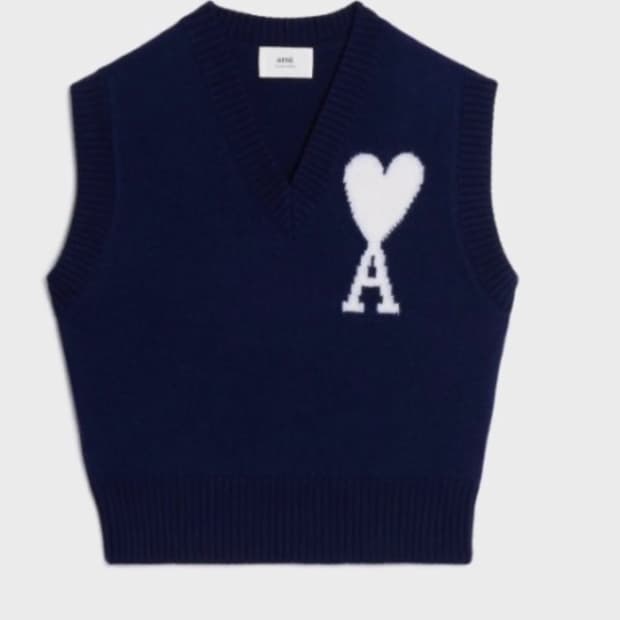 아미 AMI 인타르시아 니트 베스트 새상품 L 사이즈 