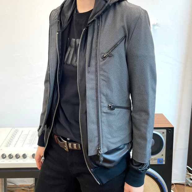 [38] 알렉산더맥퀸 체크 숏 라이더 자켓