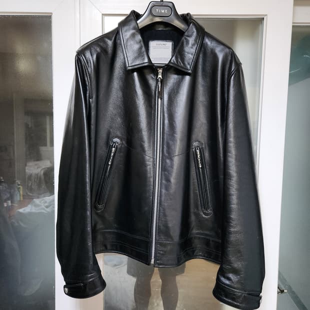 디아프바인 25SS 카프스킨 스포츠 레더자켓 XL(105)