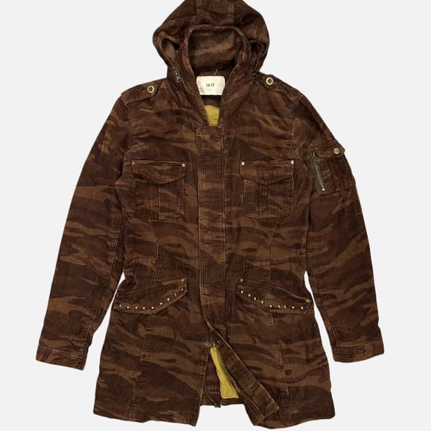 camo corduroy convertible field parka