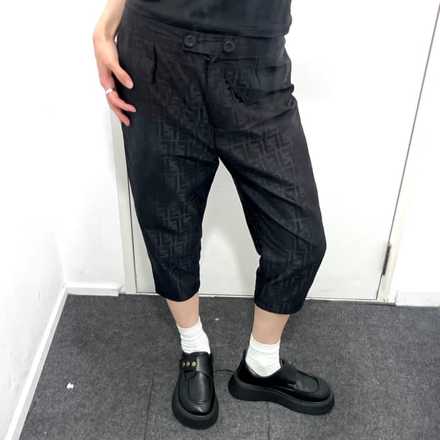 90s FENDI jeans 주카 패턴 카프리 팬츠 바지