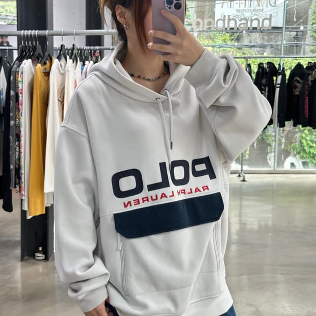 폴로랄프로렌 빅로고 포켓 후드티셔츠