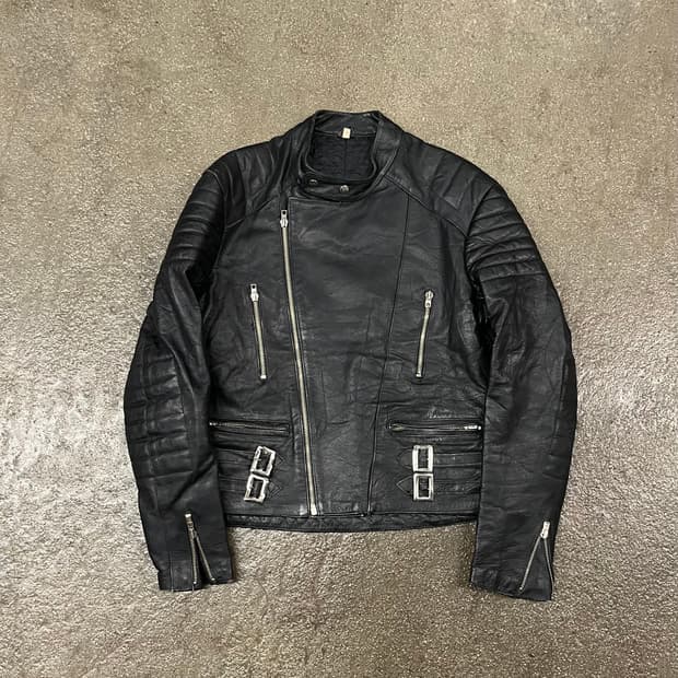 90s 빈티지 퀼티드 더블 라이더 자켓 (100-105)