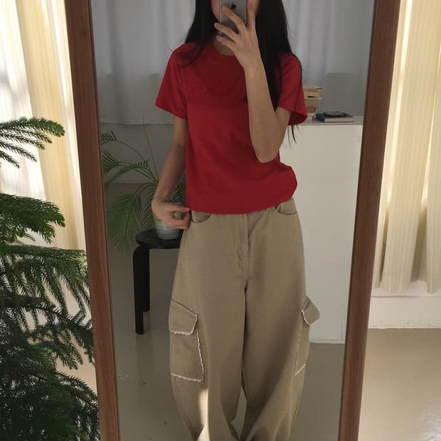 RUNTZ 런츠 LEEY LACE POCKET COTTON PANTS