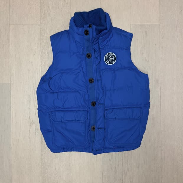 아베크롬비 블루 다운 패딩 베스트