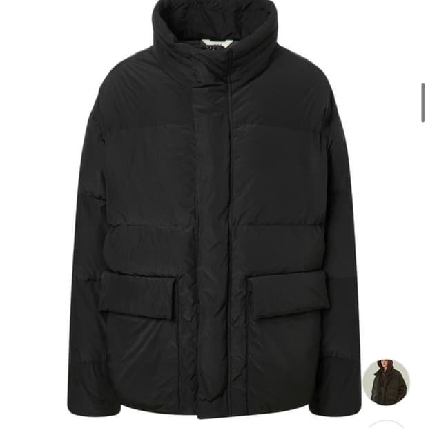 [XS]헤지스 HIS 구스다운 패딩 블랙