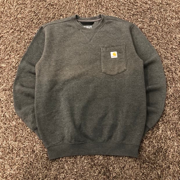 S 칼하트 페이딩 루즈핏 포켓 맨투맨