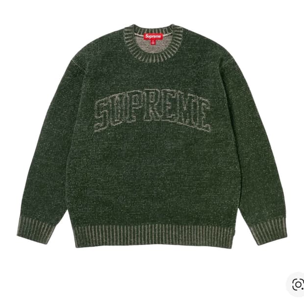 슈프림 콘트라스트 아크 스웨터 올리브 M