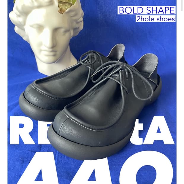 AAO 리게타 볼드 쉐입 투홀 슈즈 블랙 LL size