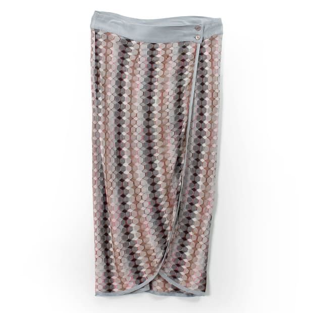 미쏘니 Missoni 니트 랩 레이어드 미디 스커트