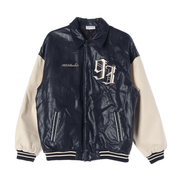 1993 스튜디오 레자 배색 바시티 자켓 F
