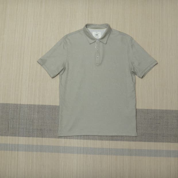 (XL) 헨리코튼 린넨혼방 카라 반팔 여름 티셔츠
