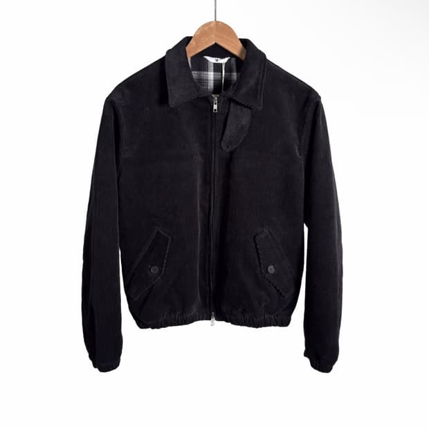 [M] STU 에스티유 남성 스트랩 코듀로이 블루종 자켓 블랙