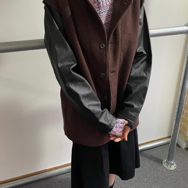 Brown leather jacket