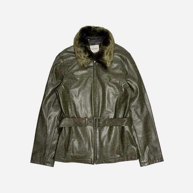 MK klein 페이크 레더 퍼 자켓 일본빈티지