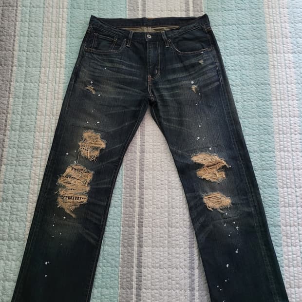 에드윈 재팬 503 Edwin 503 디스리페어 페인팅디테일진 32사이즈