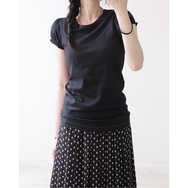  메조피아노 Mezzo piano ribborn puff t-shirts