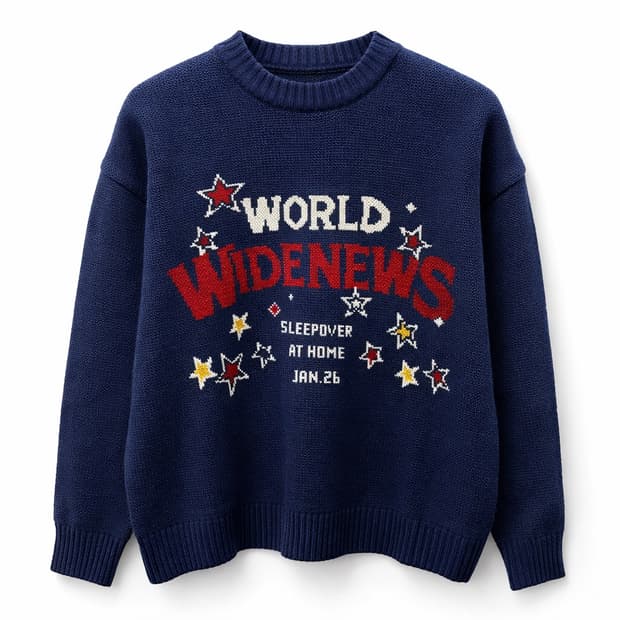 MAIN BOOTH 오버사이즈 니트 네이비